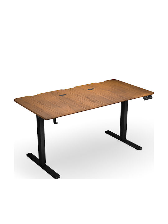 Ηλεκτρικό Γραφείο Gaming Atlas Ξύλινο Dark Wood