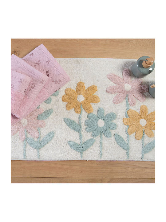 Nef-Nef Homeware Σετ Πατάκια Μπάνιου Βαμβακερό Dreamel Ecru 50x80εκ.