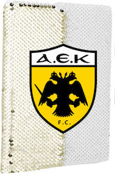 Τετράδιο Χρυσές Παγιέτες A5/60 Σελίδες Aek