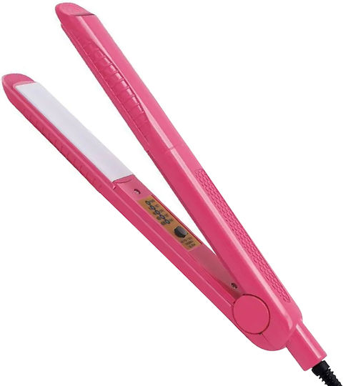 Avizar 45w Multifunction Hair Iron Straightens Curls Fast Heating 200°c Pink