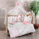 abo Crib Set Funday Pink 9pcs