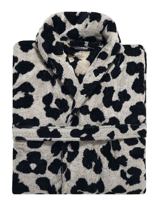 Kentia Nemera Bathrobe with Collar in Ecru Colour 380gr/m²