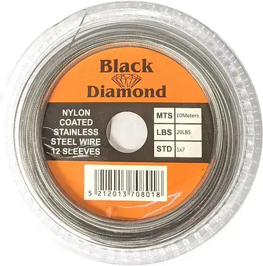 Тел Black Diamond 1x7 Никел Клипсове 10m 20lbs