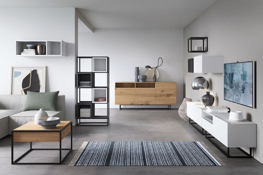 Βιβλιοθήκη Hausanthraki Μαύρη 30x35x30εκ.