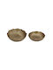 Artekko Serving Bowls Round Metal Gold 2 Pieces