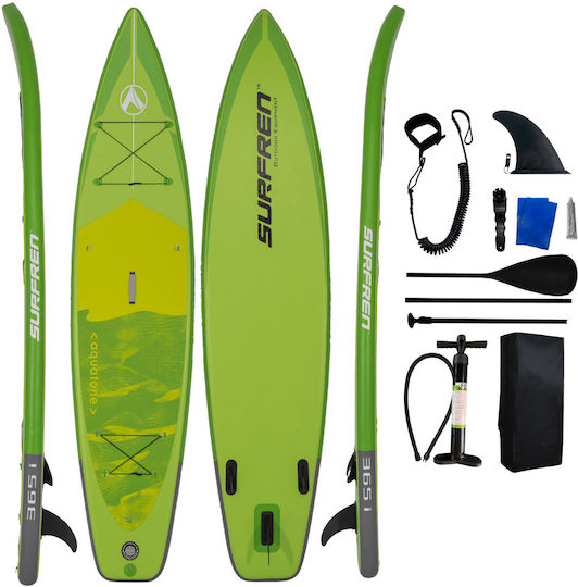 Lime Φουσκωτή Σανίδα SUP με Μήκος 3.65m Πράσινη