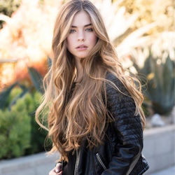 Gradient Color Long Curly Hair Wig Headgear Women