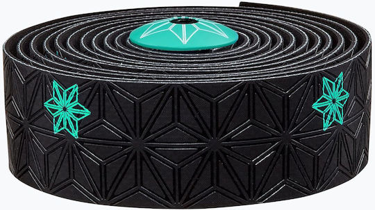 Supacaz Super Sticky Kush Galaxy Celeste Print Handlebar Tape Celeste Plugs