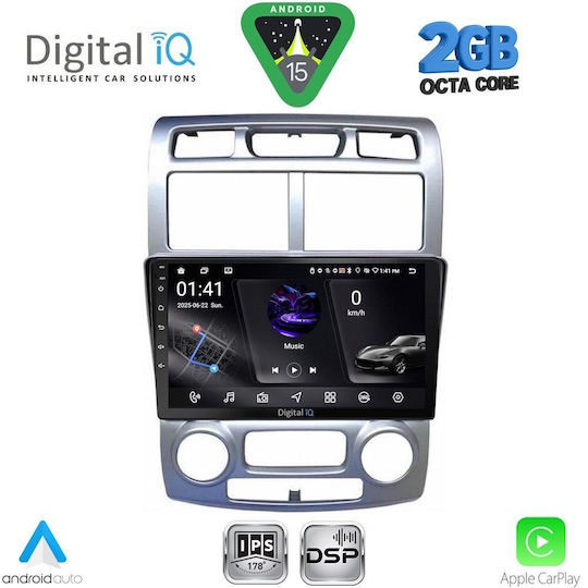 Digital IQ Car Audio System for Kia Sportage 2004-2010 with Clima (Bluetooth/USB/WiFi/GPS/Apple CarPlay/Android Auto) with 9" Touch Screen