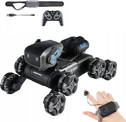 Câine Robot Teleghidat Zola Control Prin Gesturi Cântă Dansează Pulverizează Apă Efecte de Lumină și Sunet 8 Roți Rotire 360° 25 X 16 X 13 Cm Negru
