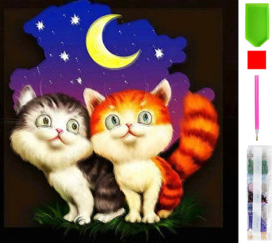 Diamond Mosaic Embroidery Zola Kittens Starry Sky 20 X 20 Cm