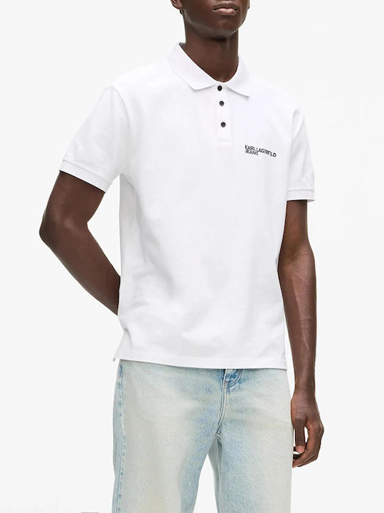Karl Lagerfeld Polo Short Sleeve Blouse White