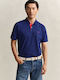 Contrast Polo Kurzarmbluse Marineblau Navy