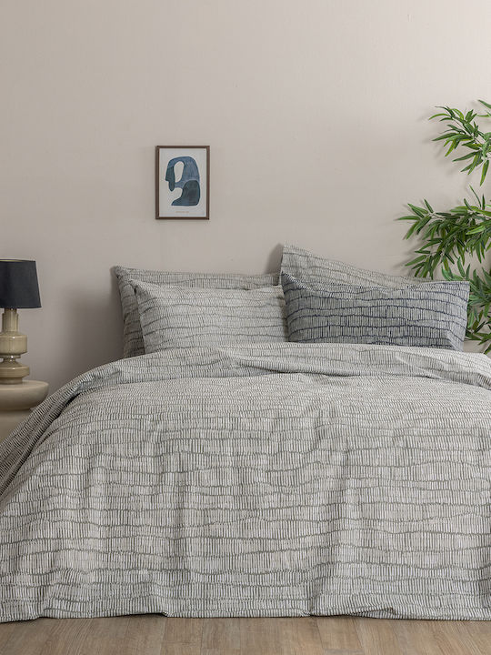 Palamaiki Fl6302 Double Bed Sheets Set 200x265cm Gray (4pcs)