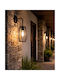 Universo Illuminazione Wall Lamp with E27 Lamp Bulb Base Black 14x23.5cm