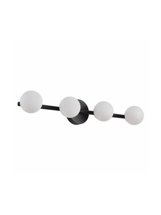 Spot Light Bathroom Wall Lamp with Integrated LED and Adjustable White Light Black