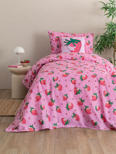 Palamaiki Kinderbettlaken Set Mit Gummizug Baumwolle Mk776 Rosa 170x260cm 3 Stück