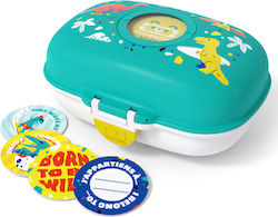 Monbento Plastic Kids' Food Container Dinosaurs 0.6lt Blue