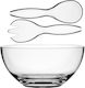Bahamas Clear Salad Bowl Serving Accessories 3 Pieces