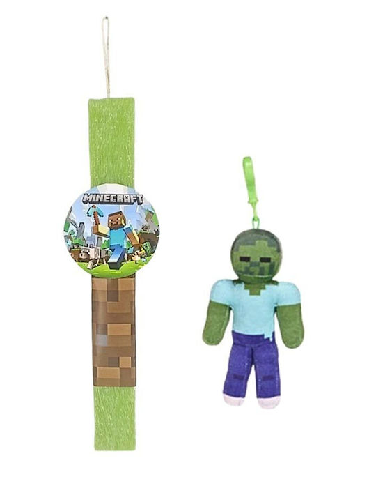 Handmade Scented Candle Boy Plush Keychain Minecraft Zombie 15cm