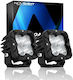 Set Waterproof LED Headlights 3” 24w 2560lm Auxiliary Lights for Various Vehicles Novsight A500-wl6-3s