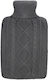 Hot Water Bottle in Gray with Cover for the Wrist 34x19cm 2000ml