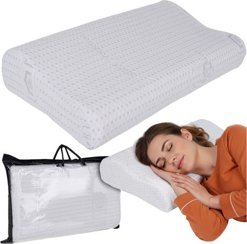 Perna cu Spumă de Memorie 49x30x9.5cm în Culoare Albă ZY12603QWS39