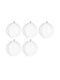 Set 5 Customizable Transparent Baubles Plastic 10 Cm Diameter