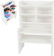 Multifunktionaler Schreibtischorganisator Zola 7 Fächer Kunststoff Gedrückter Schaum 28 X 17 X 42 Cm Weiße