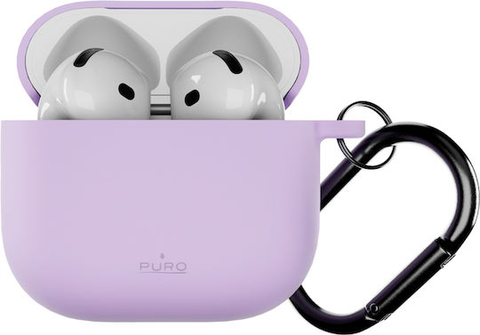 Puro Icon Silikonhülle in Lila Farbe für Apple AirPods 4