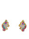 Savvas Design Kids Earrings Studs Unicorns In 9K Gold SK002089