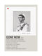 Music Poster Gone Now Bleachers Ms649 21cm X 30cm Brown Wood Frame