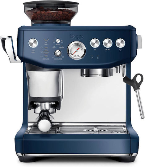 Sage The Barista Express Impress Automatic Espresso Coffee Machine 1850W 15bar Pressure for Cappuccino with Grinder Blue