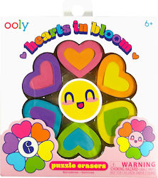 Hearts In Bloom Erasers Set 6
