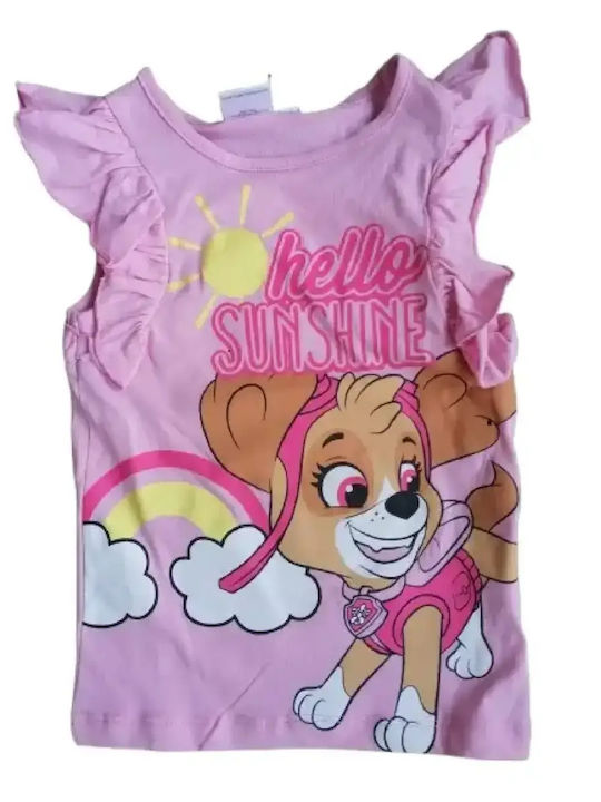 Superheroes Kids Short-Sleeved Pink Blouse Hell...