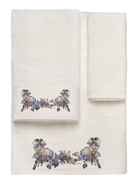 Beauty Home Σετ Πετσέτες Μπάνιου 3τμχ 3552 Εκρού Βάρους 500gr/m²
