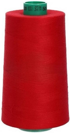 Fine Sewing Thread 120 5000 M Cone Ideal Lightweight Clothing 100% Polyester Talia Ariadna Red