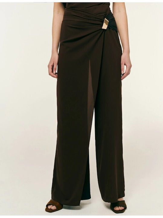 Women's Fabric Trousers in Regular Fit Black