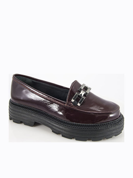 Safe Step Leather Women's Loafers in Burgundy C...