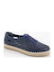 Leder Damen Mokassins in Blau Farbe