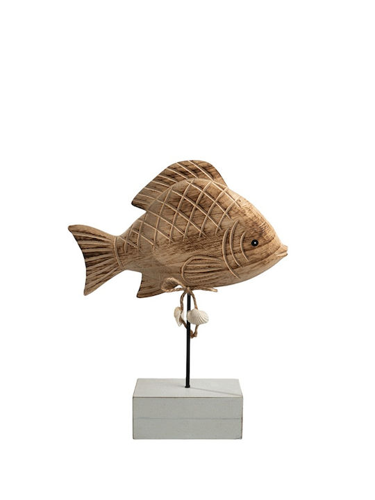 Decorative Fish Figure Made of Wood 20x5x26.5cm