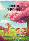 Hello Spring Carte De Colorat Pentru Copii – Animale Plante Insecte Activități De Primăvară 40 Pagini A5 Cu Spiră