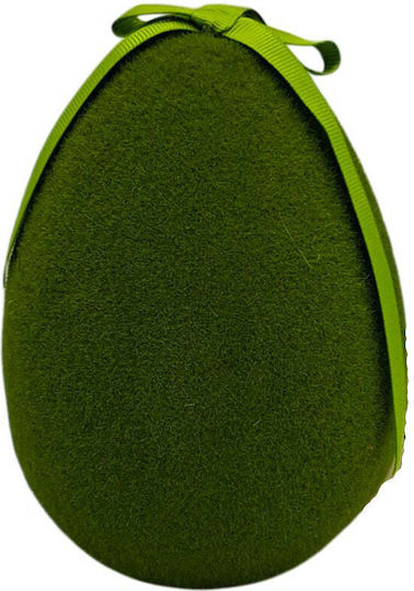 Ou Decorativ de Paște Din Fetru Verde 10 Cm