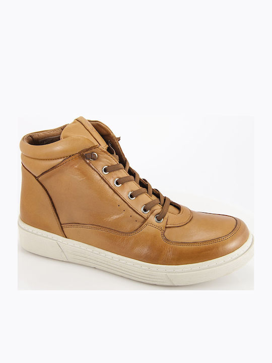 Leder Damen Stiefeletten Tabac