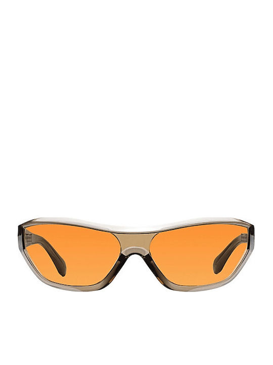 Meller Ade Unisex Sunglasses with Brown Horn-Rimmed Frame and