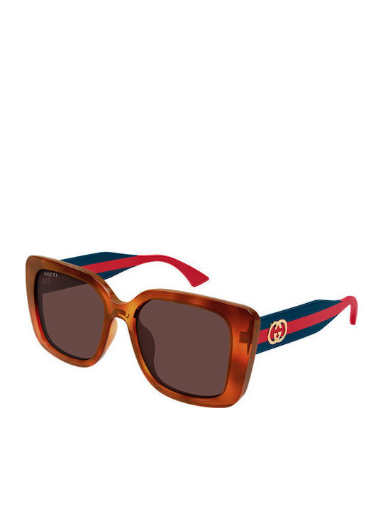Gucci Unisex Γυαλιά Ηλίου με Καφέ Κοκκάλινο Σκε...