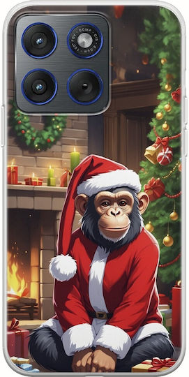 Xmas Animals Chimpanzee Motorola Edge 70 5g Flexible Tpu Διάφανη Σιλικόνη