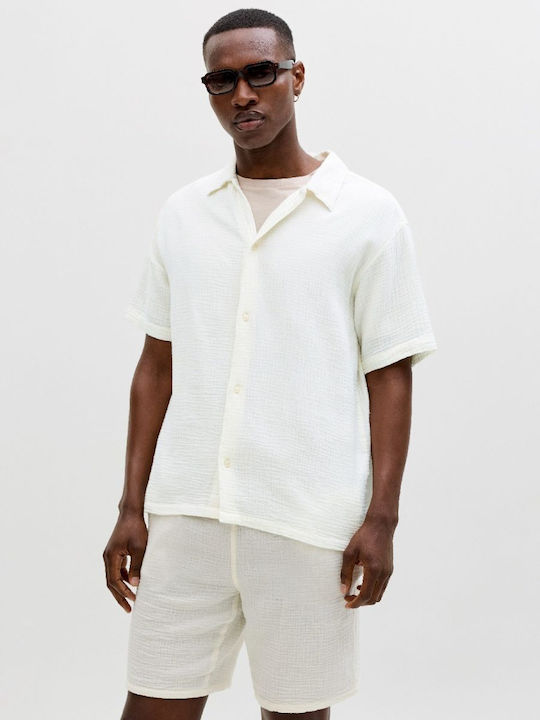 Jack & Jones Short Sleeve Cotton Shirt White