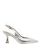 Leather Heels Silver