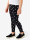 Kinderleggings Sport Lang Schwarz/Pink